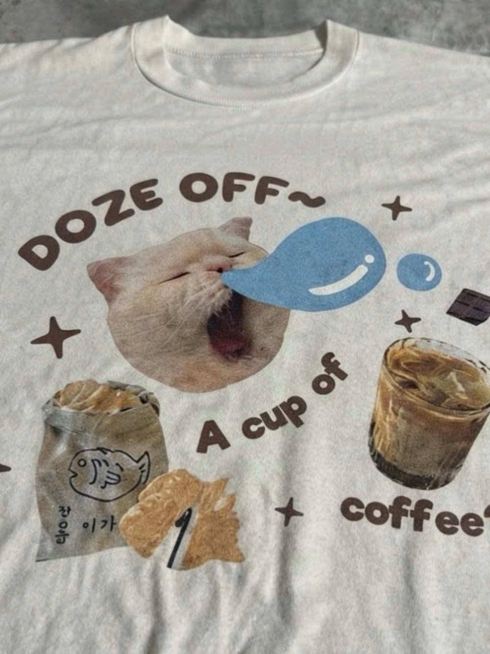 Doze Off Cat Graphic Tee